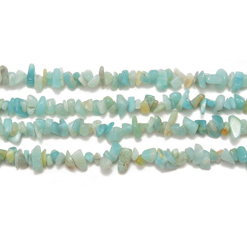 PLTbeads 5-8mm Natral Healing Gemstone Waist Bracelets Necklace Kit Irregular Stone DIY Crafts Design Jewelry Making 1 Strand per Bag Approxi 34 inch ( ite Chips) - Image 3